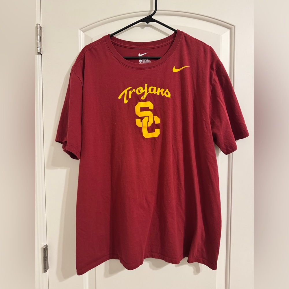 Nike Red and Yellow Trojans Tee